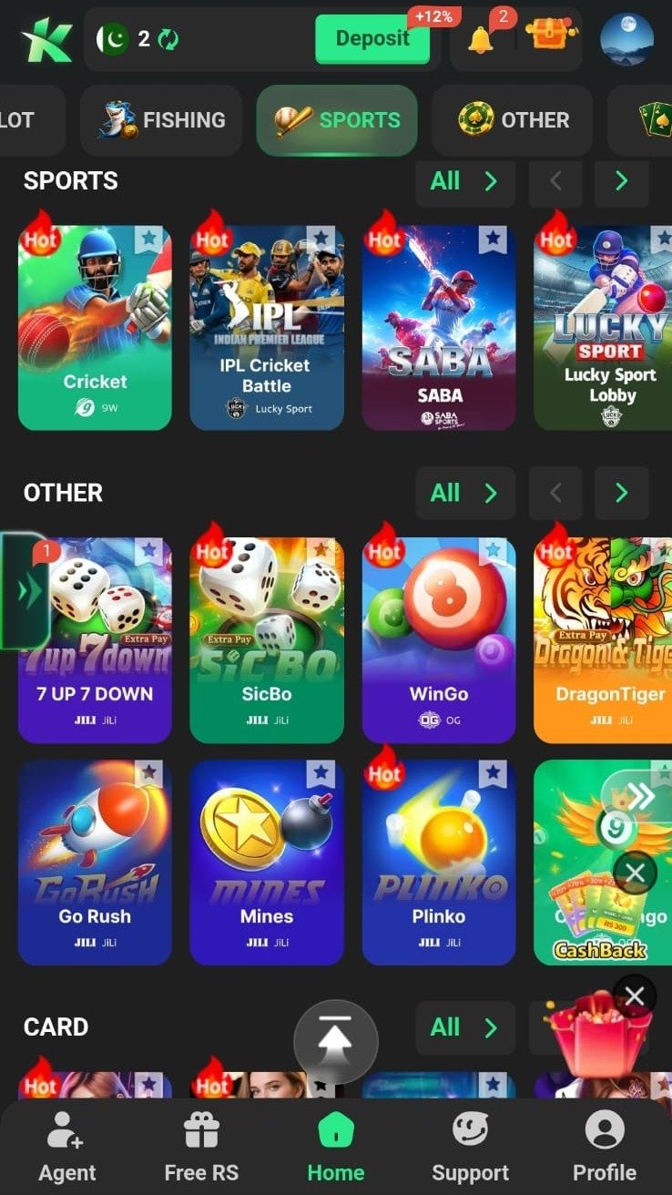 K1 app screenshot 1 — K1 game apk lobby